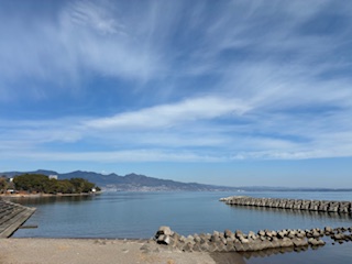 別府市　学習塾RainBow　塾長ウォーキング10000km！　1386日目結果！　上人ヶ浜公園　高１Kさん！どうもありがとう！　【別府　塾　個別指導　高校入試　大学入試　新規生募集中】